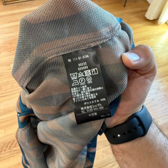 SHIPS Japan Geometric Mesh Shirt Medium - Picture 4 of 8